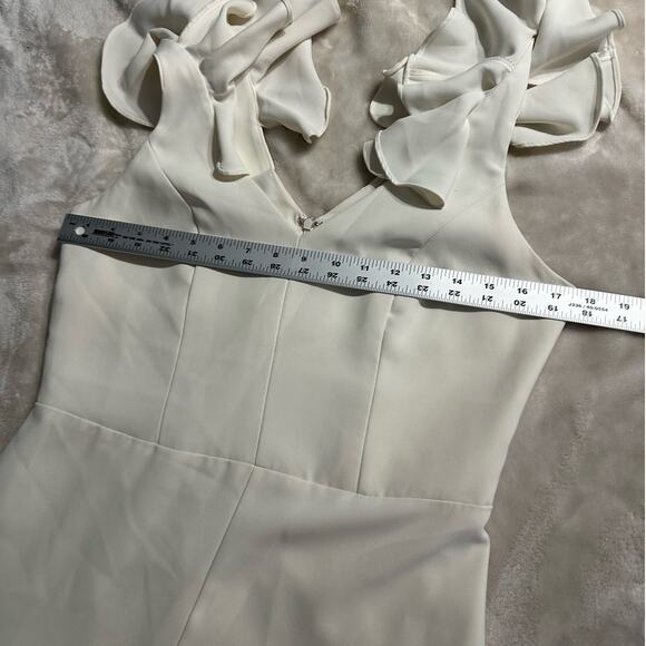 Amanda Uprichard Gimlet Romper Women's Large Ivory Ruffled Sleeveless‎ RTR - Picture 7 of 12